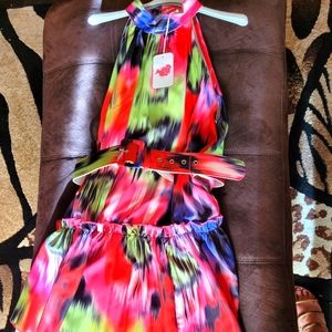 Women tie dye dress
